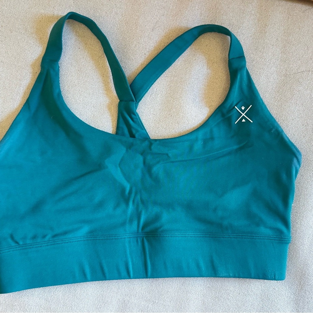 Spirit Teal Crossback Sports Bra